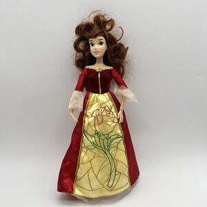 Disney Store Belle‎ Doll Light Up Dress & Sound Retired Beauty & The Beast Works